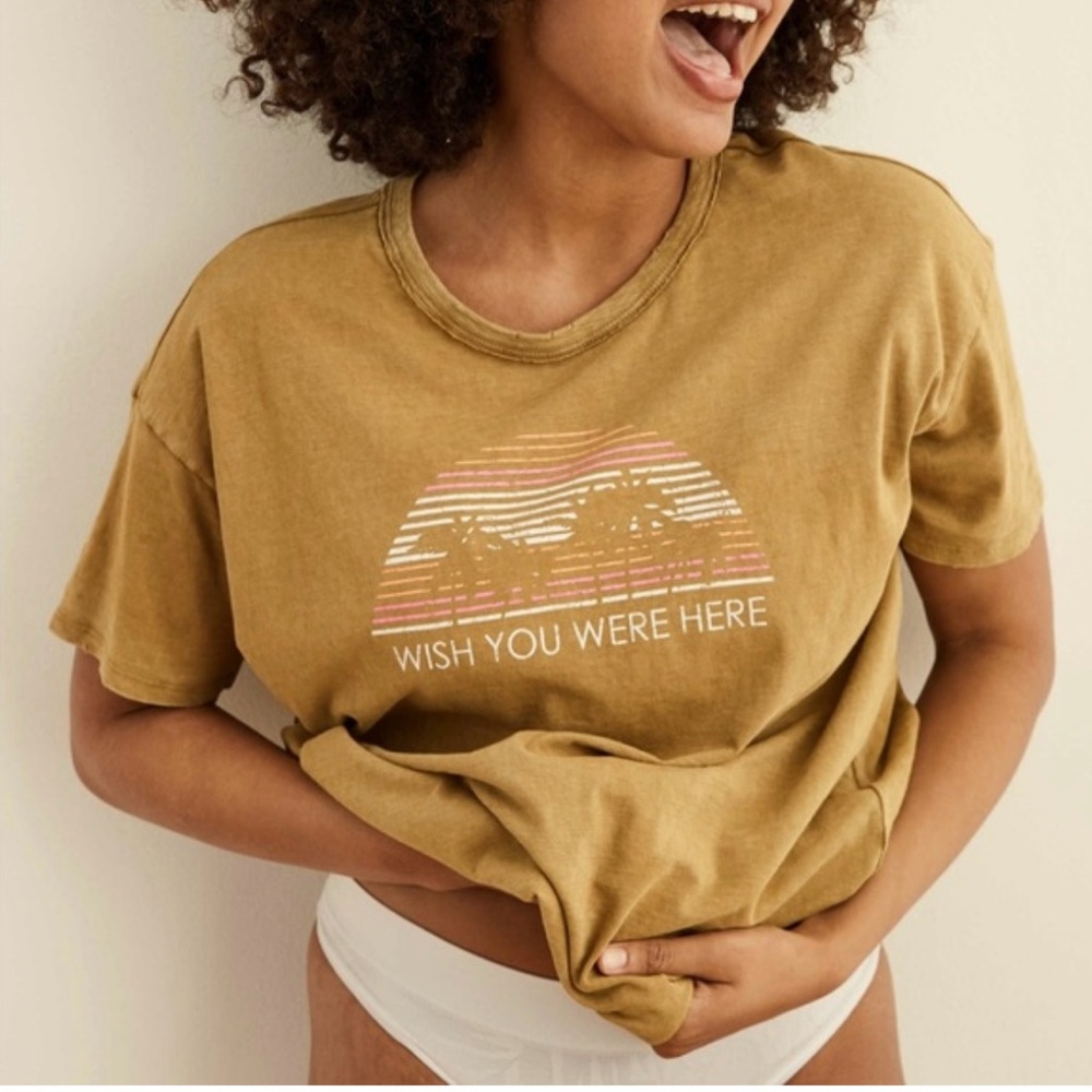 Aerie Tan Short Sleeve Tee